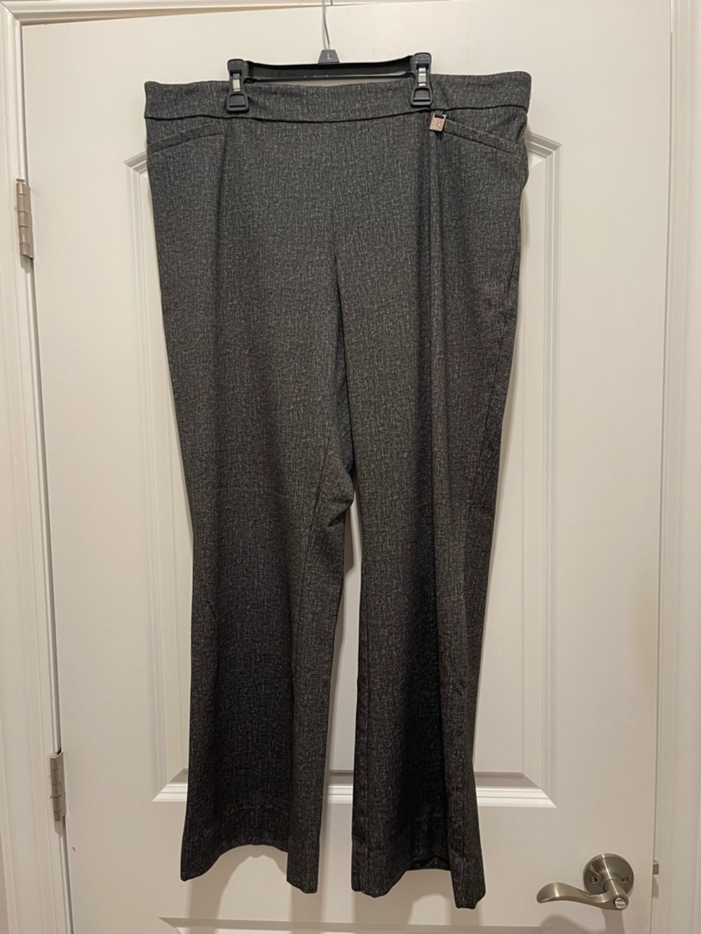 New York & Company Dark Gray Straight-Leg Ponte Pull-On Pants